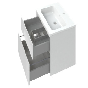 Фото 1 Тумба підвісна MIRATER Родео 60 з умивальником Родео 60, біла