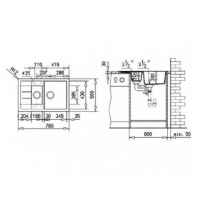 Фото 1 Кухонная мойка Teka ASTRAL 60 B-TG Серый металлик (88956)