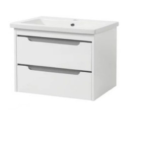 Фото Тумба підвісна Valencia 70 GREY ТП-2 Д сіра з умивальником Комо 70