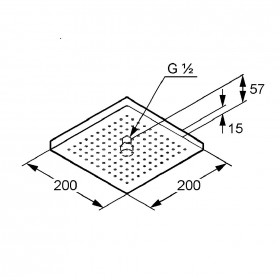 Фото 1 KLUDI A-QA верхний душ  200 x 200 мм