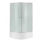 Фото Душова кабіна Lidz Latwa SC90x90.SAT.HIGH.FR півколо + піддон KAPIELKA ST90x90х41