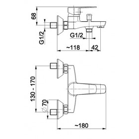 Фото 1 5114-010-00 SOFIT Смеситель для ванны
