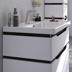 Фото 4 Тумба Sanwerk ALESSA 80 с умывальником Канте, 2F (MV0000602)