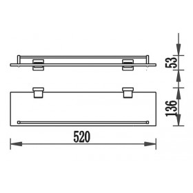 Фото 1 4787 TERRA Полка стеклянная, стекло