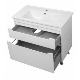Фото 1 90 ВАЛЕНСИЯ Тумба напольная с умывfkmybrjv ПРИНЦ 90 ТНБ- 2 белая