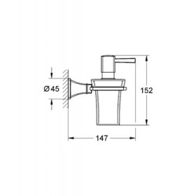 Фото 2 Дозатор для жидкого мыла Grohe Grandera с держателем (40627000)