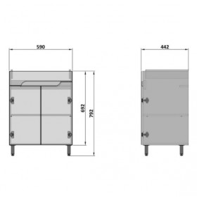 Фото 1 Тумба Nautilus Prime под умывальник Como/Fare/ Nature/City/Colour 60
