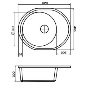 Фото 1 Кухонная мойка Granado SEVILLA avena (623*465mm)