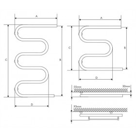 Фото 1 Полотенцесушитель Laris Змейка 30 РС5 400х800 мм