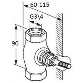 Фото 1 встраиваемый вентиль Kludi 29809