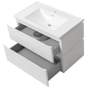 Фото 1 Тумба підвісна Ліон 80 ТПБ-2 Д з умивальником Комо 80