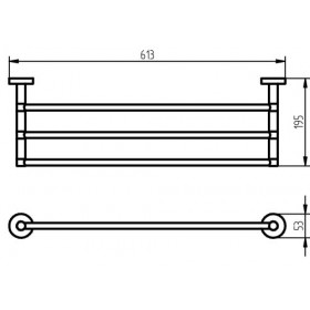 Фото 1 Haceka Kosmos TEC Держатель д/полотенца (проволочный) (402442)