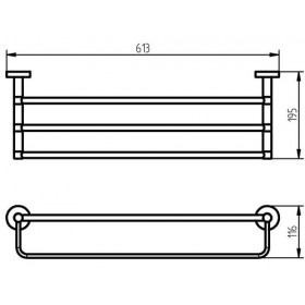 Фото 1 Haceka Kosmos Держатель д/полотенца (проволочный) с поручнем (402343)