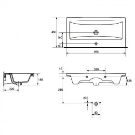 Фото 2 Т389045 Тумба под умывальник SAVA 90 Simple white (без умыв.)