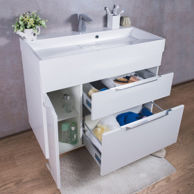 Фото 1 Тумба Буль-Буль Bermuda-2 с умывальником Ashley 900 белый