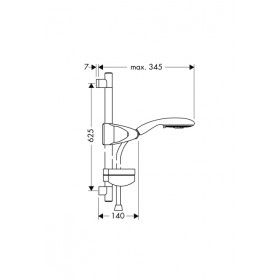 Фото 1 Душевая стойка Hansgrohe Raindance E 120 AIR 3-jet 65 cm (27887000)