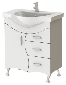 Фото Тумба Ювента Бриз Б2-75 Б с умывальником Vittoria 75 Белый