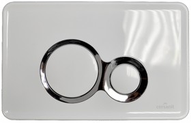 Фото Спускная кнопка Cersanit SLIM&SILENT OTTO (белая)