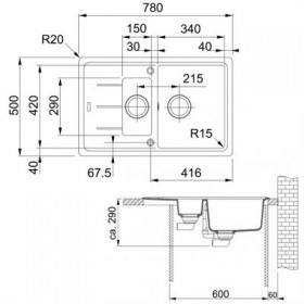 Фото 1 Кухонная мойка Franke Basis BFG 651-78 Ваниль (114.0285.361)