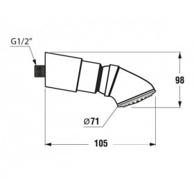Фото 1 Душевая насадка Jika Mio (1 полож.) б/кр. (6771.0.004.030)