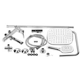 Фото 9 Душова система  Qtap Grand на три споживача (з виливом) QTGRACRM1004 Chrome