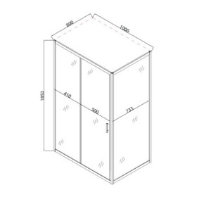 Фото 2 Душова кабіна Mixxus Hard SC01-100x80x185-TR CHROME,  б/піддону