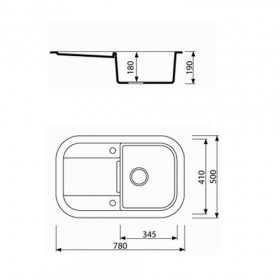 Фото 1 Кухонная мойка Marmorin Laver серый (510 113 003)