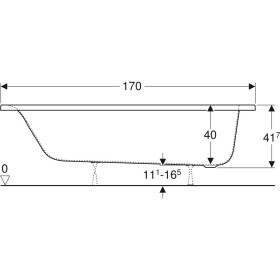 Фото 2 Ванна акрилова Kolo REKORD 170х70 б/ніг (XWP3677000N)