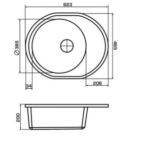 Фото 1 Кухонная мойка Granado SEVILLA terra (623*465mm)
