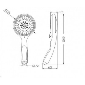 Фото 1 Лейка для душа Imprese W664018