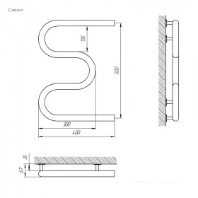 Фото 1 Полотенцесушитель Laris Змейка 32 РС3 400х500