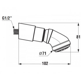 Фото 1 Душевая насадка Jika Mio (5 полож.) б/кр. (6771.0.004.031)