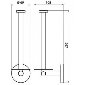 Фото 1 Haceka Pro2500 TEC Держатель запасной туалетной бумаги (450024)