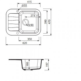 Фото 1 Кухонная мойка Marmorin Ignis песочный (435 133 007)