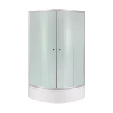 Фото Душова кабіна Latwa SC80x80.SAT.MID.FR півколо + Душовий піддон 26см