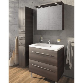 Фото 2 Шкаф-зеркало Буль-Буль ШЗ-10 80 с подсветкой