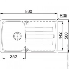 Фото 1 Кухонная мойка Franke AZG 611-86 Шоколад (114.0499.183)