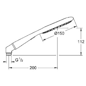 Фото 3 Лейка для душа Grohe Rainshower Icon (2 режима), хр/шокол (27637000)