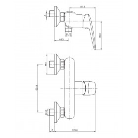 Фото 1 Смеситель скрытого монтажа для душа Imprese PRAHA (VR-15030(Z)