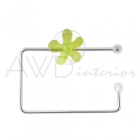 Фото 2090840 Держатель для туал.бумаги на присосках (салатовый цветок)