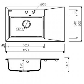 Фото 1 Кухонная мойка Marmorin Ivo песочный (718 113 007)