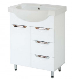 Фото Т126504 Тумба под умывальник Акцент 65 врезные ручки (без умыв.)