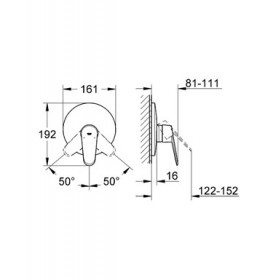 Фото 1 Внешняя часть встр.смесителя Grohe Eurodisk Cosmo для душа (19549002)