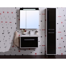 Фото 2 Тумба Мойдодыр ПАРИЖ 80-А с умывальником Mira 80 Черный