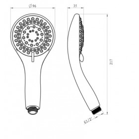 Фото 1 Лейка для душа Imprese W095R5
