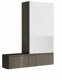 Фото Kolo Nova Pro Шкаф-зеркало 80cm, правый, серый ясень (88442-000)