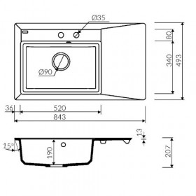 Фото 1 Кухонная мойка Marmorin Ivo серый (710 113 003)