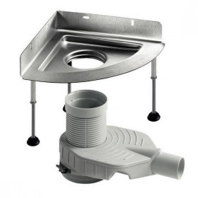 Фото Угловой трап прямой (мат) Viega 592363 DN 40/50