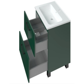 Фото 1 Тумба підлогова MIRATER Елара 60 з умивальником Родео 60, смарагд