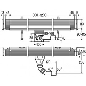 Фото 5 Корпус душевого лотка для монтажа в стену Viega Advantix Vario Wall Drain 736552 300-1200 мм
